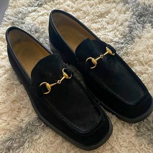 Gucci Suede Horsebit Shoes